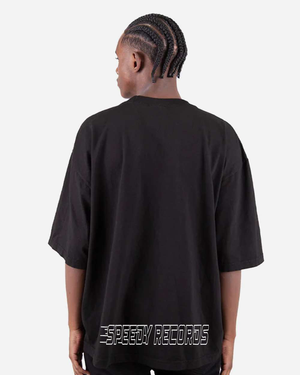 Speedy Records Pink Mouse Drop Shoulder Tee