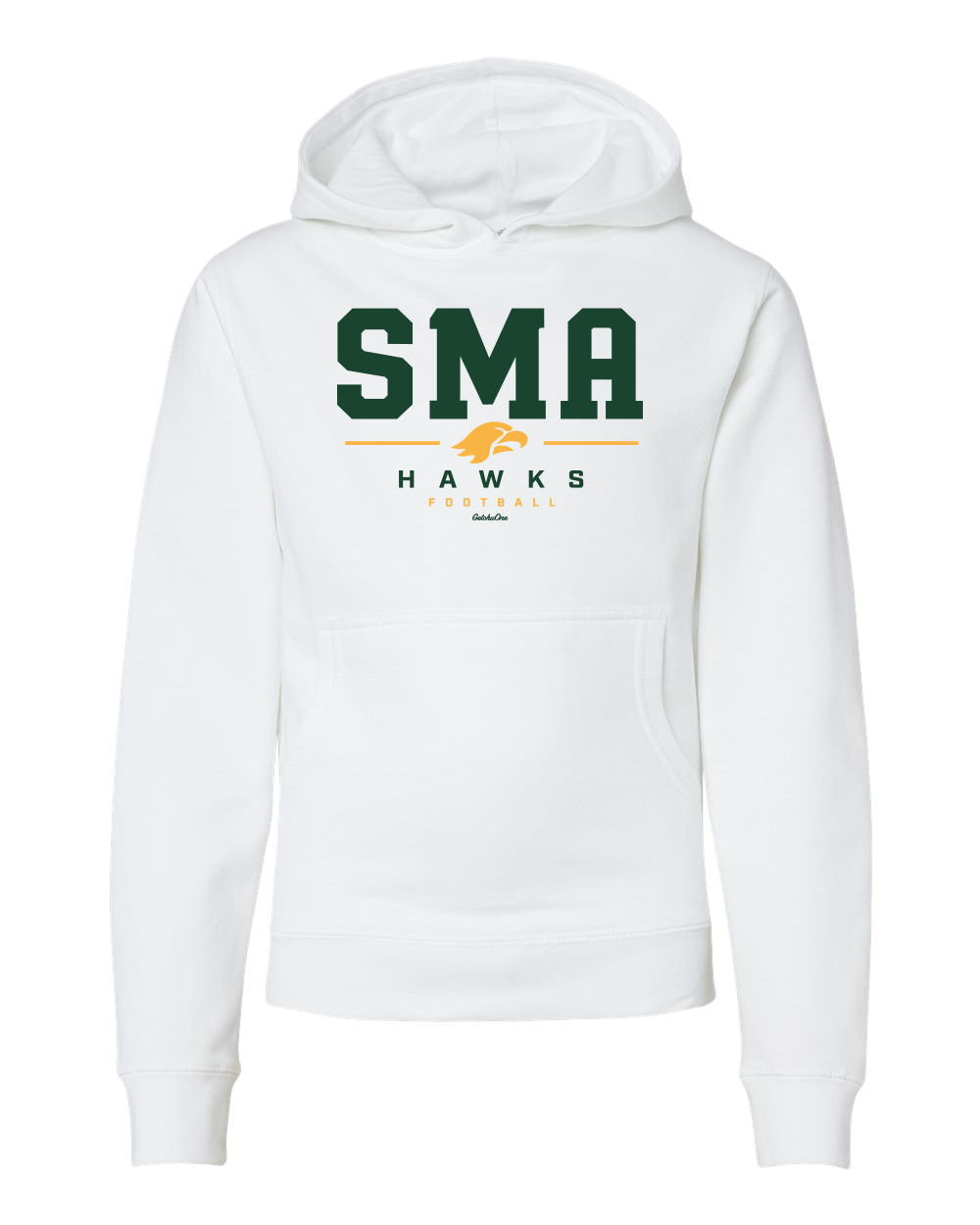 2026 SMA Hawks Football White Hoodie