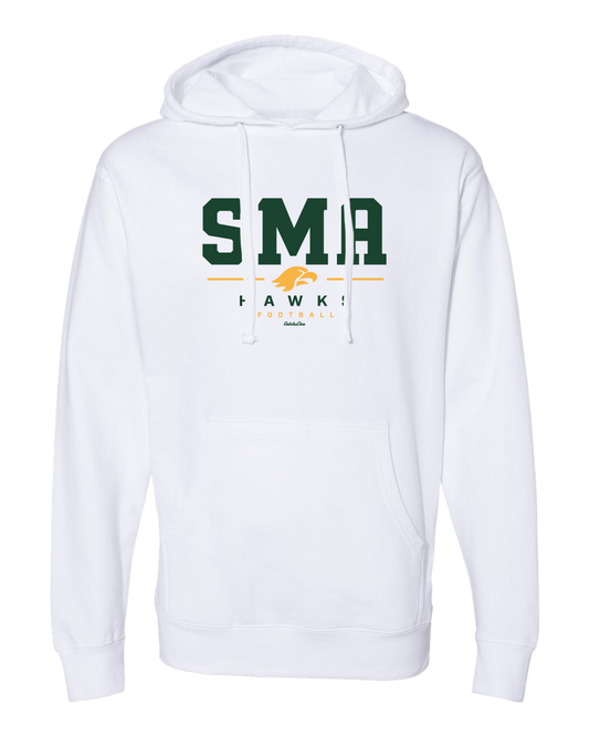 2026 SMA Hawks Football White Hoodie
