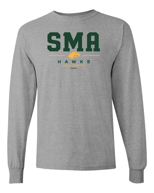 2026 SMA Hawks XC Grey Long Sleeve Tee