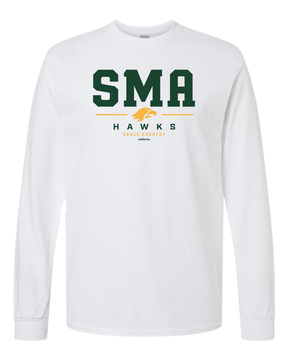 2026 SMA Hawks XC White Long Sleeve Tee