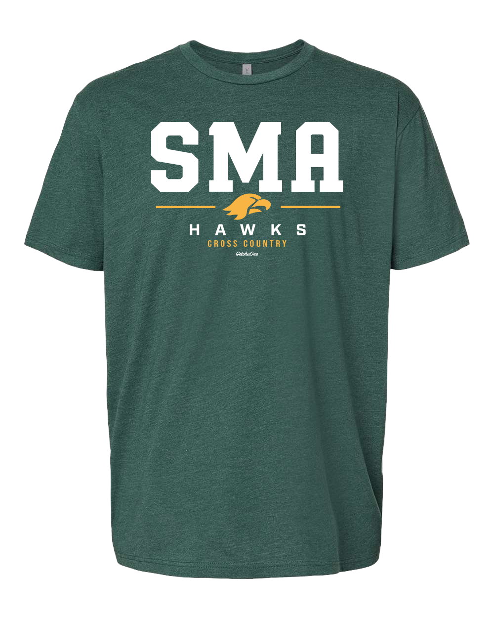 2026 SMA Hawks XC Heather Forest Green Tee