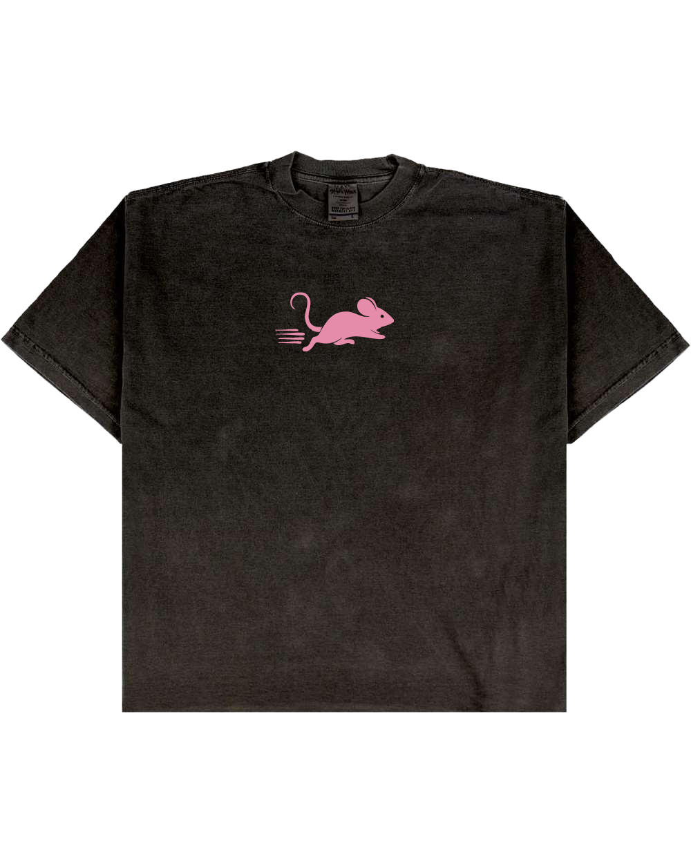 Speedy Records Pink Mouse Drop Shoulder Tee