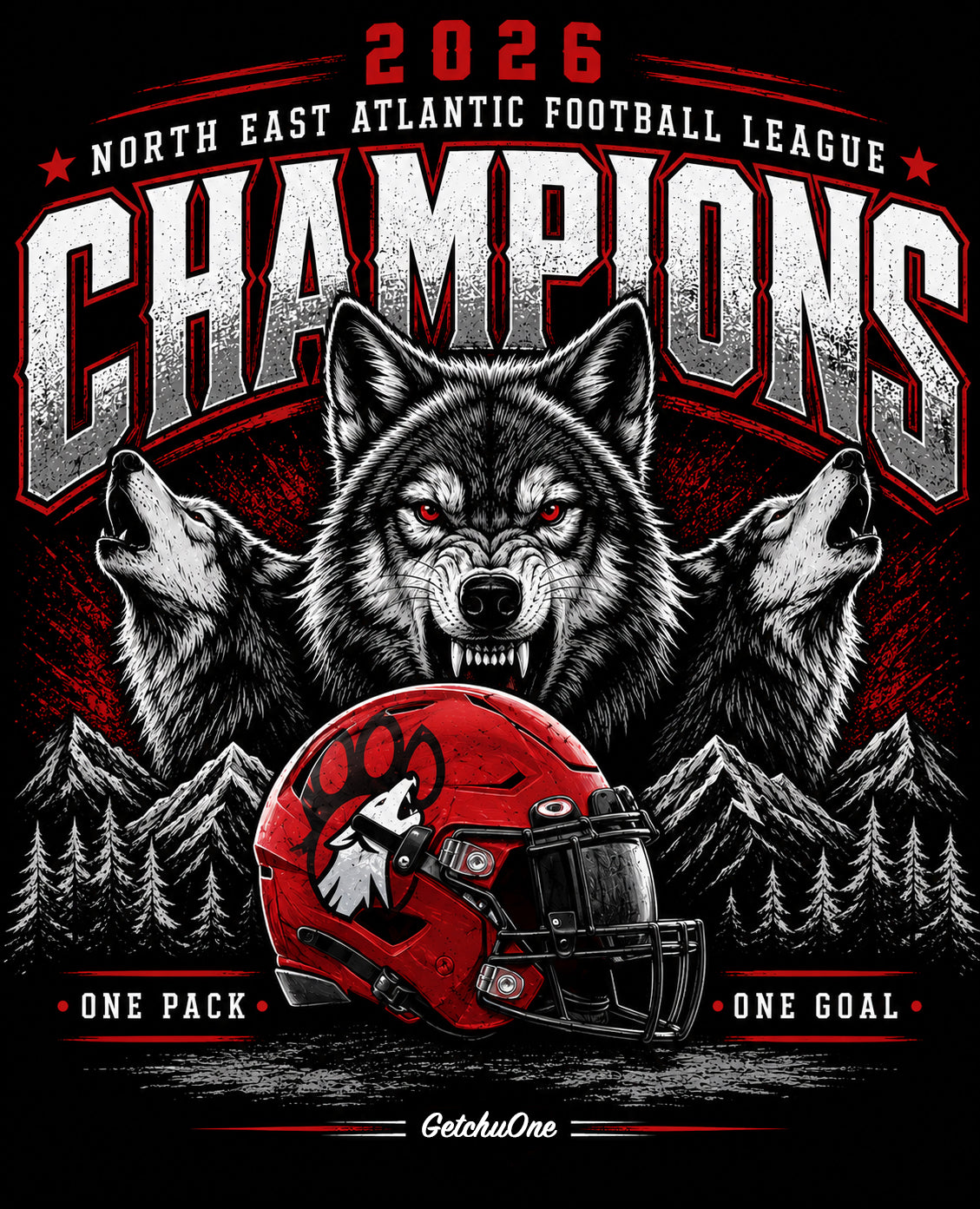2026 Wilmington Wolfpack NEAFL Champions Tee